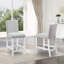 Ensemble de chaises à hauteur de comptoir pour 4 personnes, chaise de cuisine avec siège rembourré, tabouret de bar à hauteur de comptoir pour salle à manger, gris-2037220945