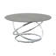 Ensemble de tables d'appoint 3 pièces avec tables de bout en métal et plateau en verre trempé
