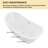 59" Freestanding Soaking Double Slipper Acrylic Bathtub with Pop-up Drain White Bath Tub with Overflow hole