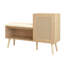 Armoire à chaussures avec banc rembourré, armoire de rangement étroite pour chaussures, étagère à chaussures