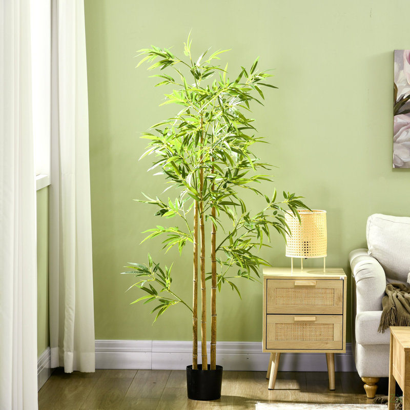 Arbre de bambou artificiel 6 pi, plante artificielle en pot de chambre de bébé
