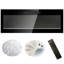 Cheminée électrique ultra-mince 127 cm (50 pouces), télécommande, flammes variées et combinaisons, puissance de 5 000 BTU/h, 11 niveaux de température, écrans multicolores encastrés faciles à utiliser, 1 400 W de réglages de température, construction