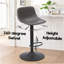 Ensemble de 2 tabourets de bar réglables de style Mid-Century pivotant avec dossier et cuir synthétique pour îlot de cuisine-1355318734