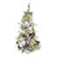 Pre-Lit Holiday Tree with Ornaments and Pinecones in Ceramic Pot