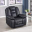 Fauteuil inclinable manuel en similicuir de 41 po de large, siège de cinéma maison pour le salon