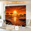 Cloison pliante 6 panneaux Royal African Sunset Acacia Trees Birds Orange Sky-131517747-131517749