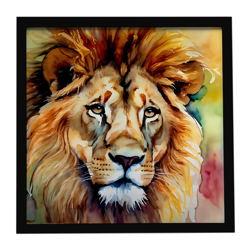 Lion Framed Metal Print