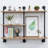 Industrial Pipe Shelf, 43.3In Heavy Duty 3-Tier Rustic Wall Mounted Bookshelf For Study, Kitchen, Living Room, And More