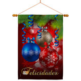 Double Sided 40'' H x 28'' W Polyester Christmas Flag Set