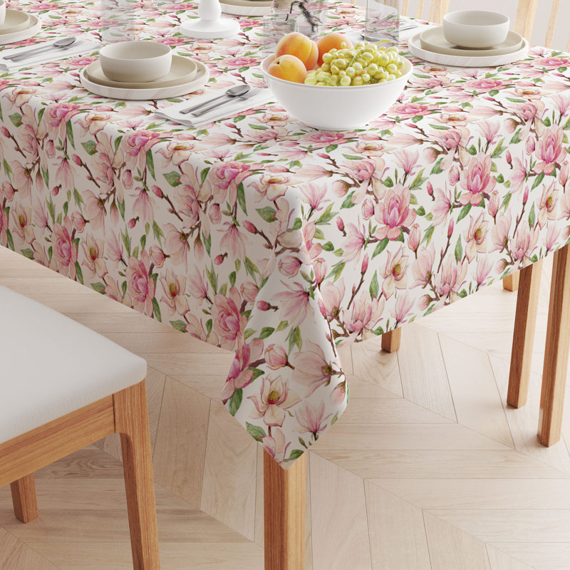 Red Barrel Studio Floral Fabric Tablecloth Capela Rectangular Multicolor, 54" x 54"