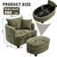 Fauteuil d'appoint 40,2 po en chenille moderne, fauteuil de lecture confortable avec repose-pieds avec rangement-88701142