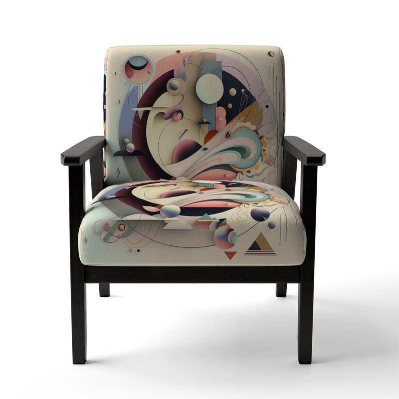 Pastel Art Deco I - Fauteuil rembourré moderne