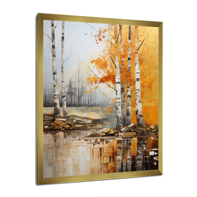 «Dalaine Birch Woods Autumn Tapisserie VI», reproduction sur toile
