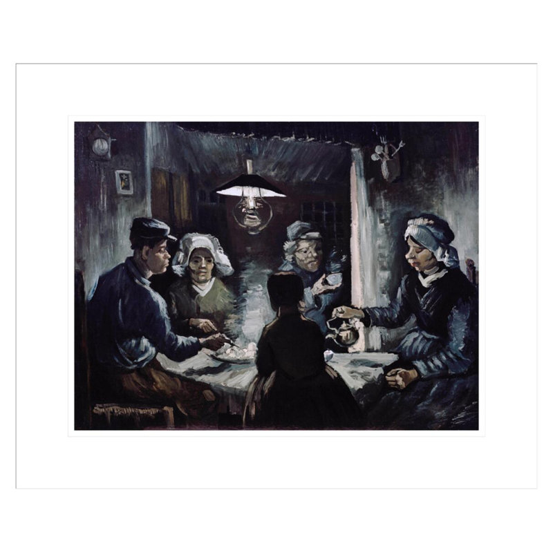 Étude pour les mangeurs de pommes de terre par Vincent Van Gogh, impression giclée encadrée, H 17,75 po x l 21,48 po