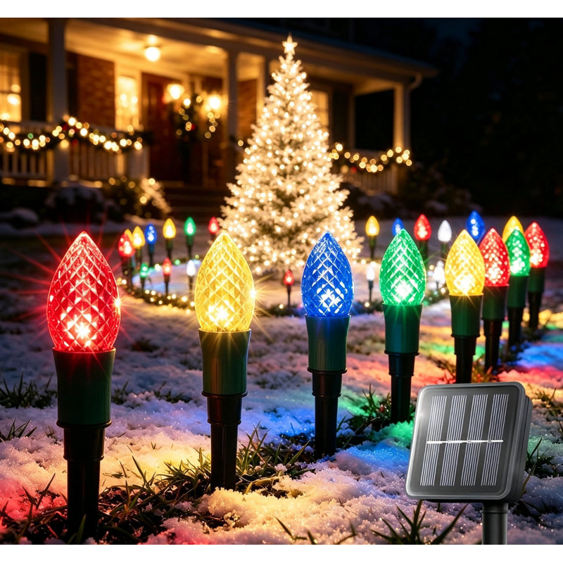 Weather Resistant Plastic Freestanding Christmas Outdoor Lights