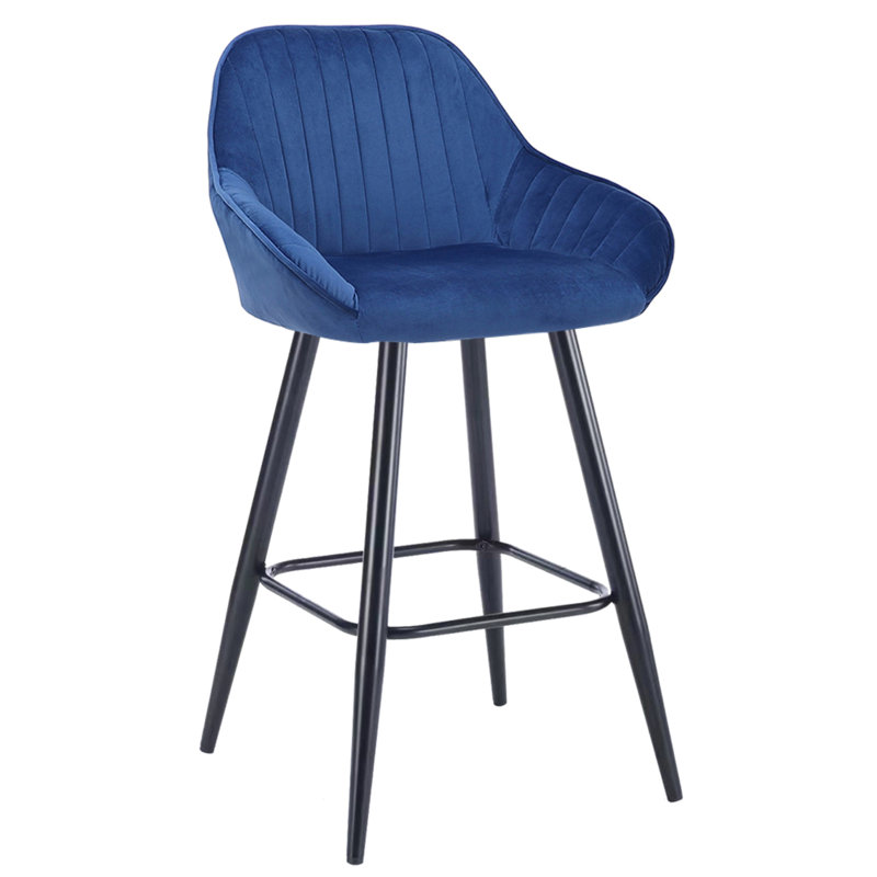 Cortright Bar Stool, Blue, 66cm 