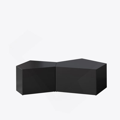 Irregular Pentagon Nesting Coffee Table Set Geometric Coffee Table Set Side Table Set