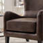 Fauteuil d'appoint à dossier haut en polyuréthane de 28 po, fauteuil rembourré pour le salon, fauteuil à oreilles rétro, siège de lecture simple pour canapé avec pieds