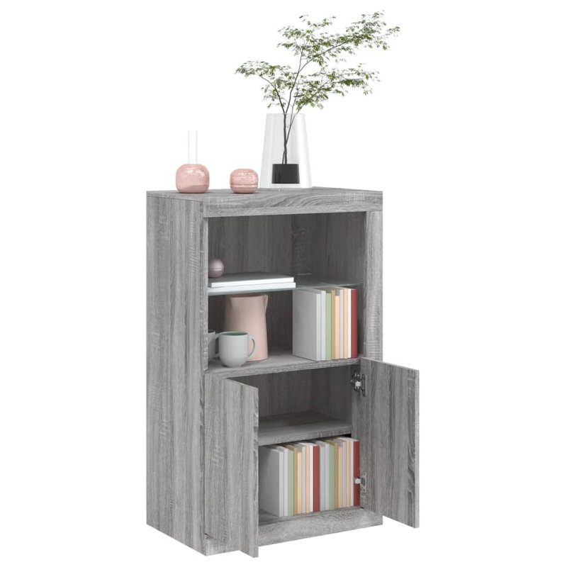 Baraa Rectangle Accent Cabinet, Grey Sonoma