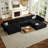 Wylodene 169.4'' Wide Genuine Velvet Reversible Modular Corner Sectional-892819899
