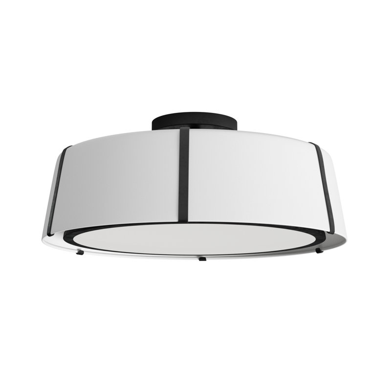 Marietta Semi Flush Mount, Matte Black