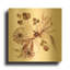Tableau mural en métal doré « Sepia Floral » de Kristy Rice, 61 x 61 cm-1656884921