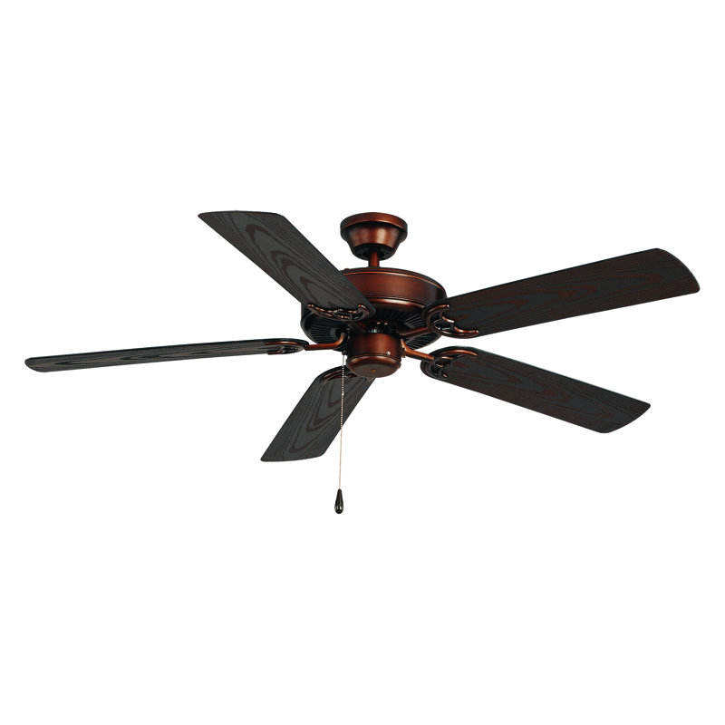 Ventilateur de plafond standard d’extérieur à 5 pales 52" avec chaînette à tirer Allie