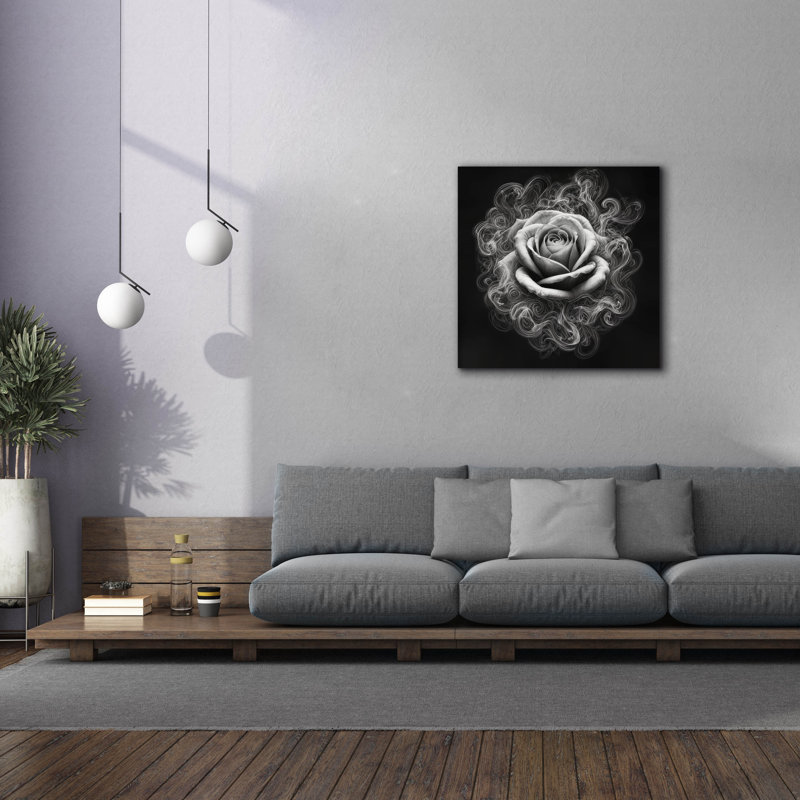 Ebern Designs 'Rose & Smoke' by Rey Klimt Wall Art