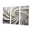 «White Majestic Motion I - Abstract Spirals», ensemble d'art mural-111764499-112014930