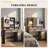 43" Rattan-Accent Vanity – 3-Color LED Mirror, 4 Deep Drawers, Sliding Cabinet, Hidden Back-Of-Mirror Storage, Nightstand Mode-1923653094