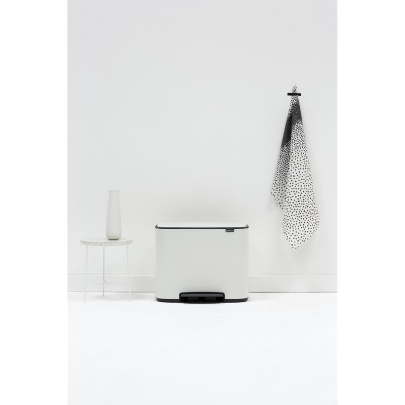 Poubelle à pédale 9,5 gallons, Blanc