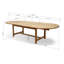 Double de luxe Alyisa Table de salle à manger ovale 87 po - 118 po x 47 po, H 29 po, l / ph, thé