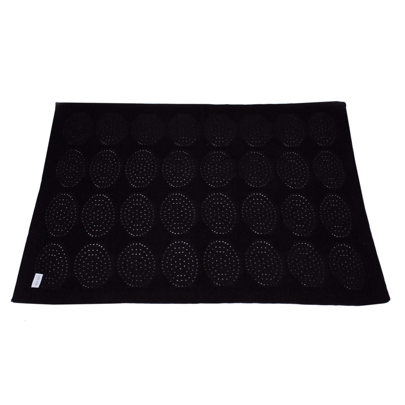 Steven Cotton Blend Baby Blanket, Black