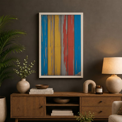 Weathered Planks Rustic 1 Piece Wrapped Canvas Wall Art