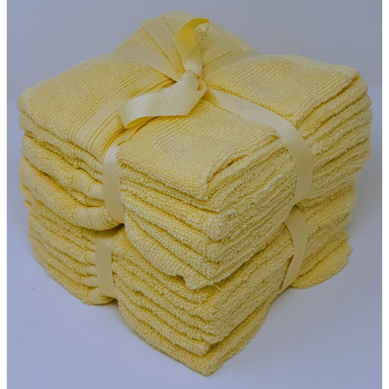Genata Cotton Washcloth, Yellow