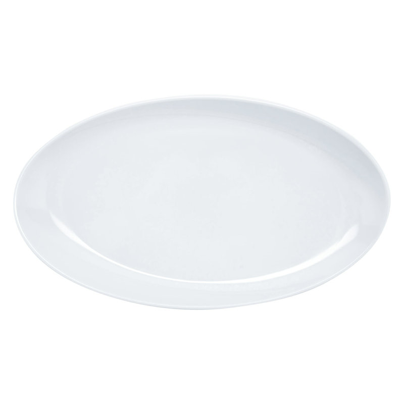 Le GE Plateau ovale en mélamine, Blanc, 16 po x 9 po