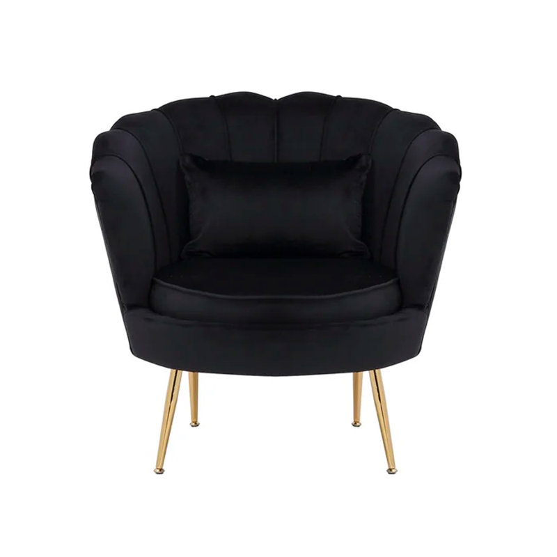Kathryn Tufted Chair, Yes, Black Velvet