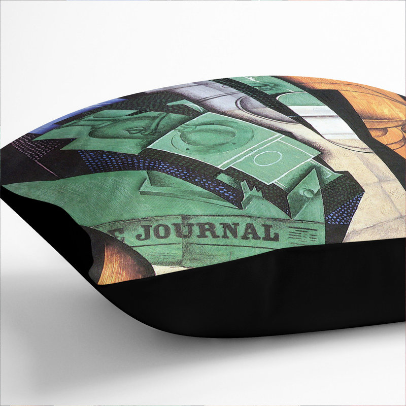 Breakfast Square Throw Cushion, Black, 55cm H x 55cm W x 20cm D