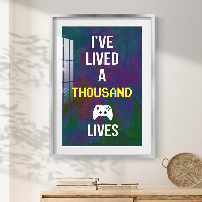 Gamer at Play I -Framed Print, 28.5" H x 20.5" W, Silver