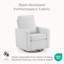Fauteuil oscillant pivotant Luna - Certifié Greenguard Gold et tissu OEKO-TEX standard 100