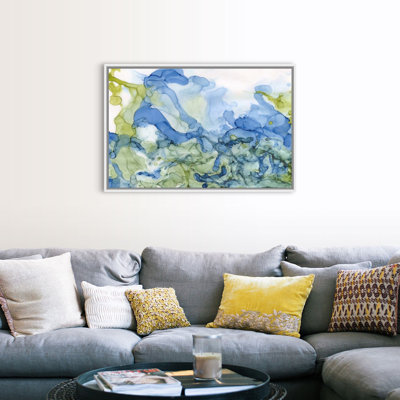 Reproduction d’art sur toile, "Blue/Green" par Tara Reed