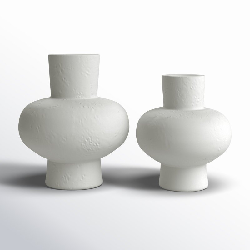 Ardi Stoneware Table Vase, White