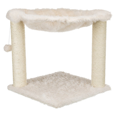 TRIXIE Baza XXL 20-in Cat Scratching Posts, Durable Jute Cat Scratcher with Plush Hammock and Dangling Cat Toy