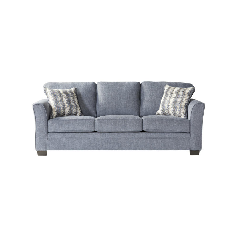 Canapé-lit à accoudoirs évasés 86,5 po Laquonda, Polyester 100 % gris foncé