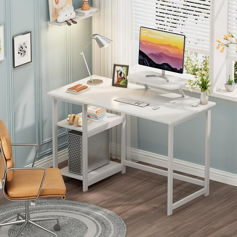 39-Inch Computer Desk, White