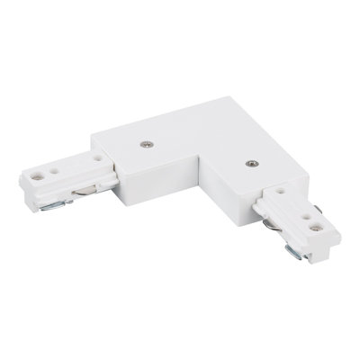 Vectis H Track L Connector, Single Circuit Track Accessory, White