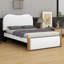 Lit plateforme tapissier avec lit gigogne-681939559