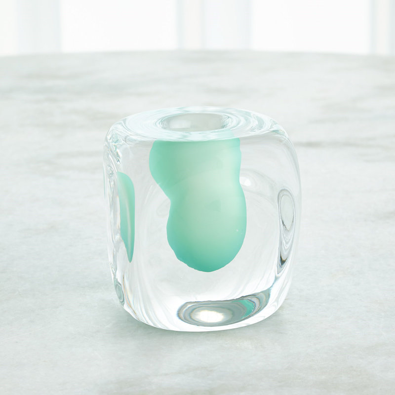 Handmade Glass Table Vase, Green