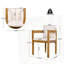 Ensemble de 7 chaises d'extérieur en bois d'acacia avec coussins