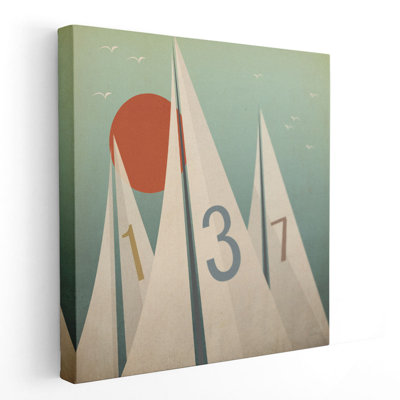 Voiles VII avec soleil - reproduction d'art sur toile